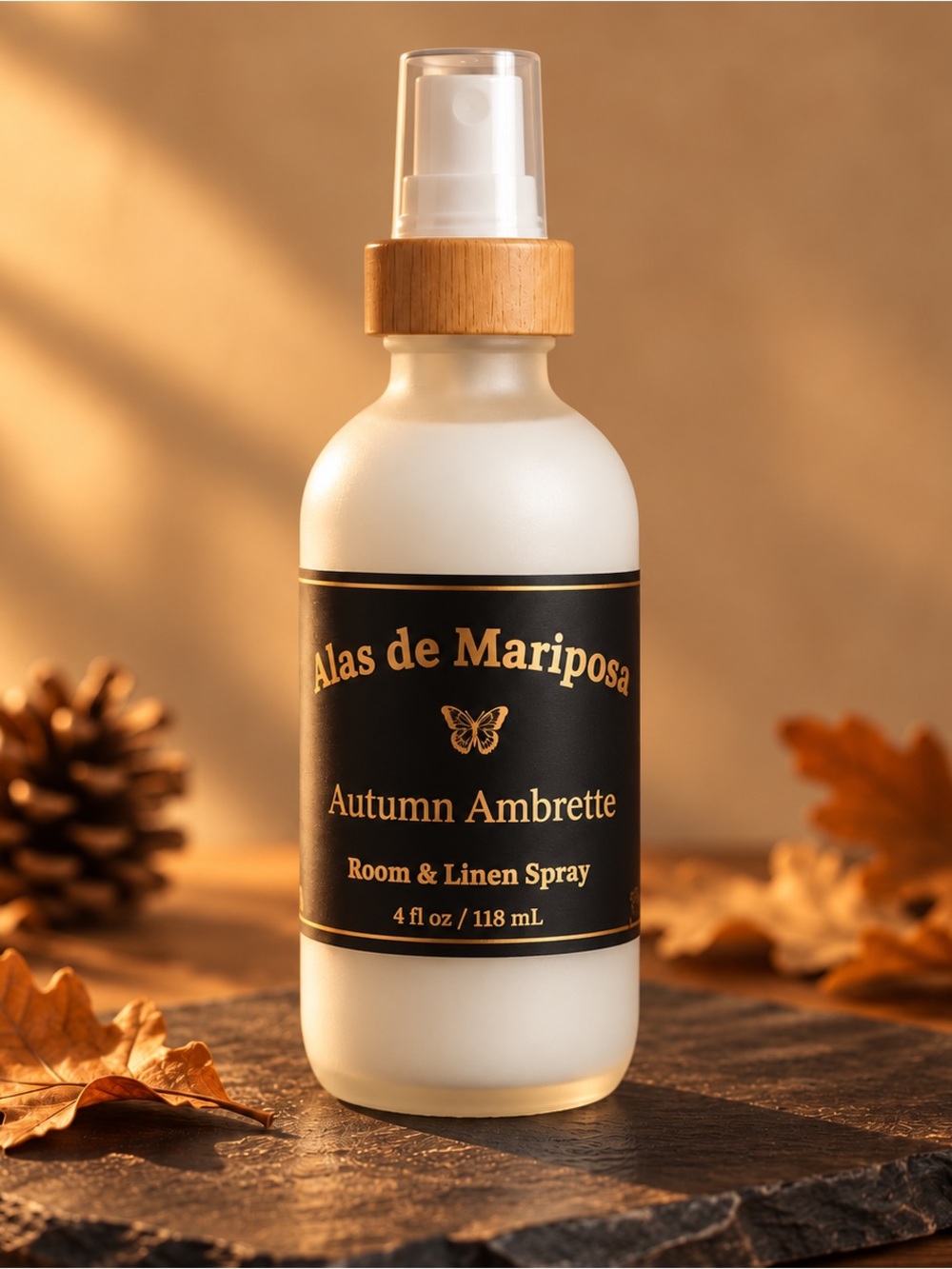 Autumn Ambrette Room & Linen Spray — Cream